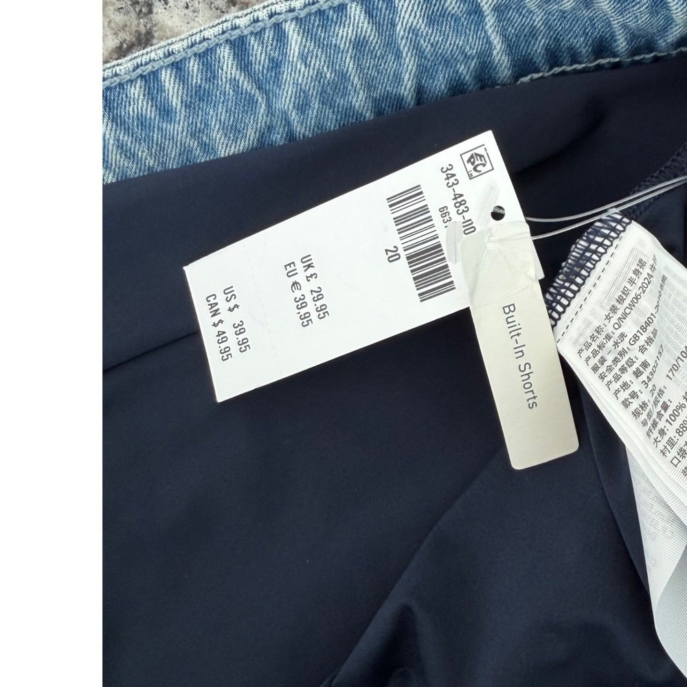 New Hollister Curvy Low-rise Denim Jean Mini Skirt Stretch Size 20 NWT - Picture 8 of 12